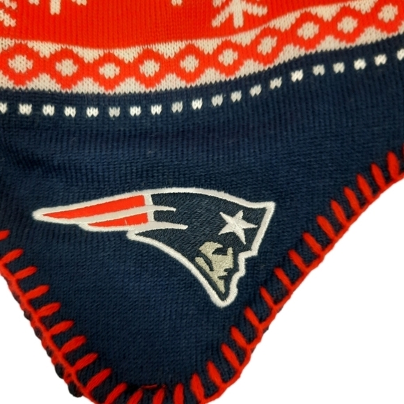 New England Patriots 47Brand Forty Seven Tassled Knit Beanie Hat Unisex One Size - Picture 5 of 9